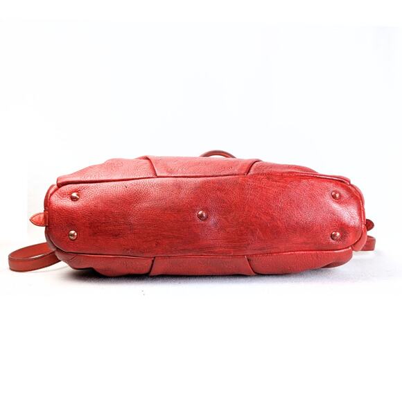 Pre-owned MCM Monogram Embossed Leather Satchel Shoulder Bag - Picture 4 of 7